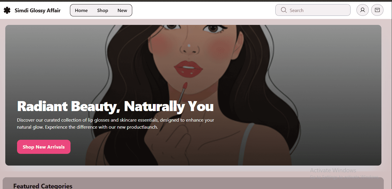 Glossy Affair E-Commerce